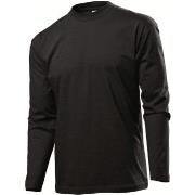 Stedman Classic Long Sleeve Men Svart bomull Medium Herre