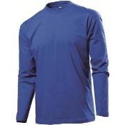 Stedman Classic Long Sleeve Men Royalblå bomull Small Herre