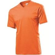 Stedman Classic V-Neck Men T-shirt Oransje bomull X-Large Herre