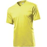 Stedman Classic V-Neck Men T-shirt Gul bomull XX-Large Herre