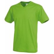 Stedman Classic V-Neck Men T-shirt Lysegrønn bomull Small Herre