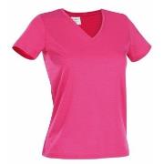 Stedman Classic V-Neck Women T-shirt Rosa bomull X-Large Dame