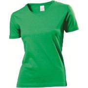 Stedman Classic Women T-shirt Grønn bomull Large Dame