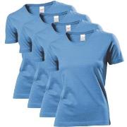 Stedman 4P Classic Women T-shirt Lysblå bomull Medium Dame