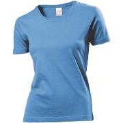 Stedman Classic Women T-shirt Lysblå bomull X-Large Dame
