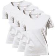 Stedman 4P Classic Women T-shirt Hvit bomull Medium Dame