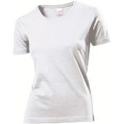 Stedman Classic Women T-shirt Hvit bomull Medium Dame