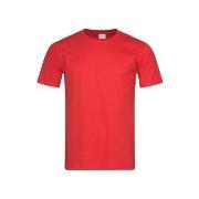 Stedman Classic-T Fitted For Men Rød bomull Medium Herre