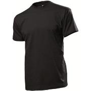 Stedman Comfort Men T-shirt Svart bomull Small Herre