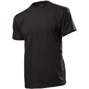Stedman Comfort Men T-shirt Svart bomull XX-Large Herre