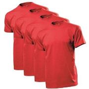Stedman 4P Comfort Men T-shirt Rød bomull XX-Large Herre