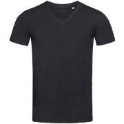 Stedman James Organic Men V-Neck Svart økologisk bomull Medium Herre