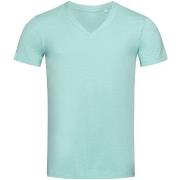 Stedman James Organic Men V-Neck Turkis økologisk bomull Large Herre