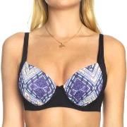 Sunseeker Tribe Attack Underwire Bikini Bra Svart mønstret E 36 Dame