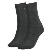 Tommy Hilfiger Strømper 2P Women Classic Casual Socks Antracit Str 35/...