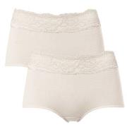 Trofe Lace Trimmed Maxi Briefs Truser 2P Champagne bomull X-Large Dame