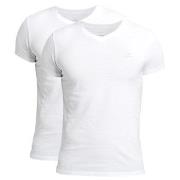 Gant 2P Basic V-Neck T-Shirt Svart/Hvit bomull X-Large Herre