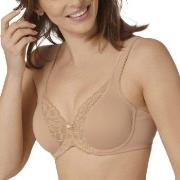 Triumph BH Modern Lace Cotton Underwire Bra Beige C 85 Dame