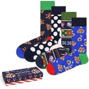 Happy socks Strømper 4P Gingerbread Cookies Gift Box Mixed bomull Str ...