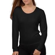 Trofe Bamboo Solids Longsleeve Top Svart Bambus Medium Dame