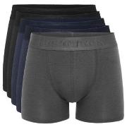 Resteröds 5P Gunnar Bamboo Boxer Grå/Blå XX-Large Herre