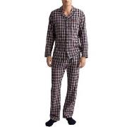 Gant Woven Cotton Check Pajama Set Blå/Oransje X-Large Herre