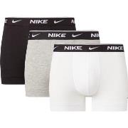 Nike 3P Everyday Essentials Cotton Stretch Trunk Svart/Grå bomull Larg...