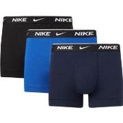 Nike 3P Everyday Essentials Cotton Stretch Trunk Svart/Blå bomull Smal...