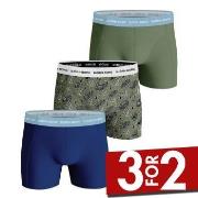 Björn Borg 3P Essential Shorts 2033 Blå/Hvit bomull X-Large Herre