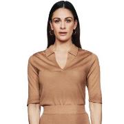 Pierre Robert X Jenny Skavlan Wool Pique Top Kamel Large Dame