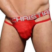 Andrew Christian Almost Naked Stripe Sexy Brief Rød polyester Medium H...