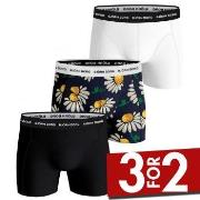 Björn Borg 3P Essential Shorts 2033 Svart blomstre bomull Medium Herre