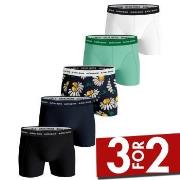 Björn Borg 5P Essential Shorts 2115 Svart blomstre bomull Medium Herre