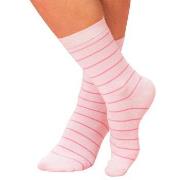 Trofe Bamboo Small Stripe Socks Strømper 2P Rosa Str 35/38 Dame