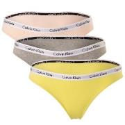 Calvin Klein Truser 3P Carousel Bikinis Rosa/Gul bomull Medium Dame