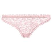 Calvin Klein Truser CK One Lace Thong Lysrosa nylon Large Dame