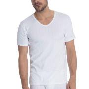 Calida Pure and Style V-shirt Hvit bomull Small Herre