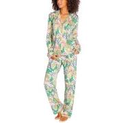 PJ Salvage Playful Prints Pyjama Grønn blomstre X-Large Dame