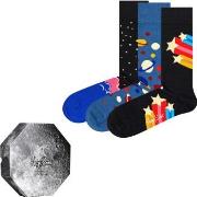 Happy socks Strømper 3P Outer Space Socks Gift Box Svart bomull Str 41...