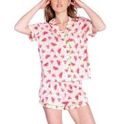 PJ Salvage Pyjamas Playful Prints Rosa Mønster X-Large Dame