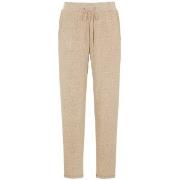 Damella Knitted Lounge Pants Beige Medium Dame