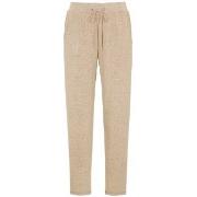 Damella Knitted Lounge Pants Beige X-Large Dame