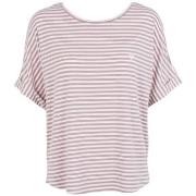 Missya Softness Stripe SS T-shirt Lilla modal Large Dame