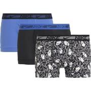 Nike 3P Dri-Fit Ultra Stretch Micro Boxer Svart/Blå polyester Medium H...