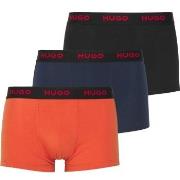 HUGO 3P Triplet Trunk Marine/Rød bomull Medium Herre