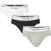 Calvin Klein 3P Modern Cotton Stretch Hip Brief Hvit/Grå bomull X-Larg...