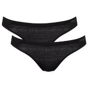 Sloggi Truser 2P ZERO Motion Mini Brief Svart polyester Medium Dame