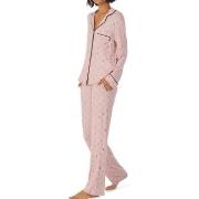 DKNY Less Talk More Sleep Long Sleeve Top And Pant Rosa viskose Large ...