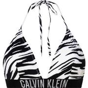 Calvin Klein Print Triangle Bikini Top Zebra Large Dame