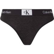 Calvin Klein Truser CK96 Cotton Thong Svart bomull Large Dame